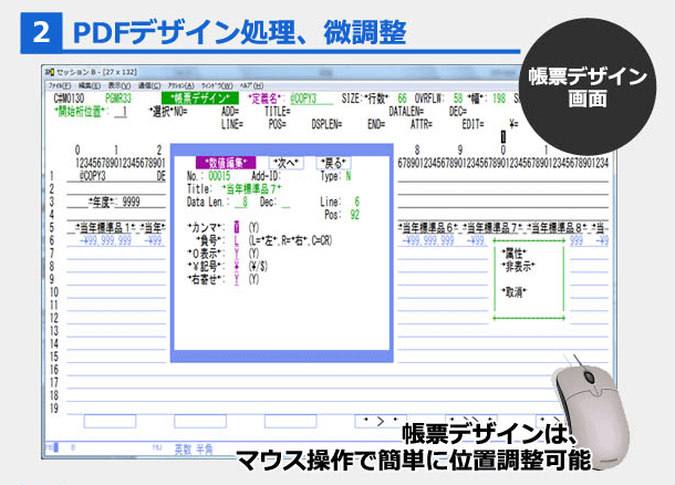 2.PDFデザイン処理、微調整 2.PDFデザイン処理、微調整